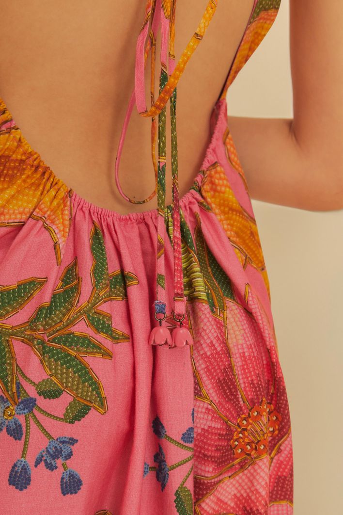 Vestido Cropped Estampado Fruta De Verão Corrida